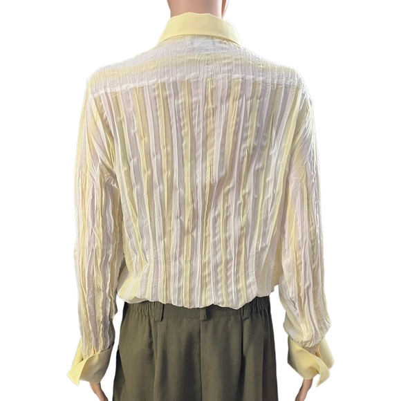 Clothing Company by Notations Vintage Long Sleeve Button Up, Yellow White | XL - Picture 8 of 16